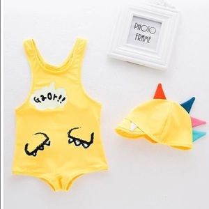 Boys dinosaur jumper and matching hat